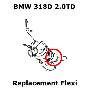 Bmw 318d Exhaust Flexi Flex Easy Repair Dpf Cat Pipe Catalyst Stainless Ebay