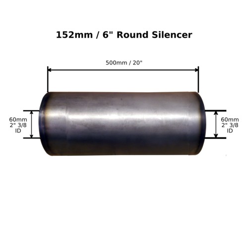 6/" x 8/" Weld On Stainless Steel Silencer Exhaust Box Body Bore 2/" 3//8/" 60mm